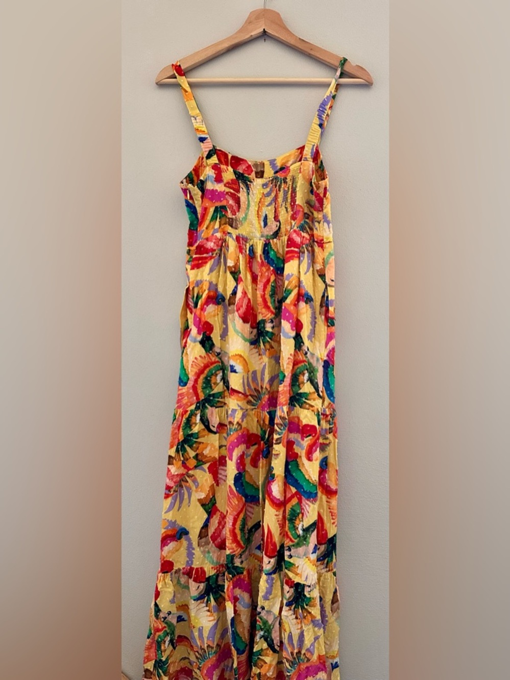 FARM Rio Yellow Multicolor Tropical Maxi Dress - Picture 2 of 13